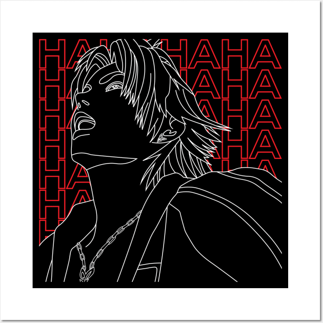 Laughing Tidus (White Outline) Wall Art by inotyler